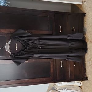 Off the Shoulder Black Maxi Dress